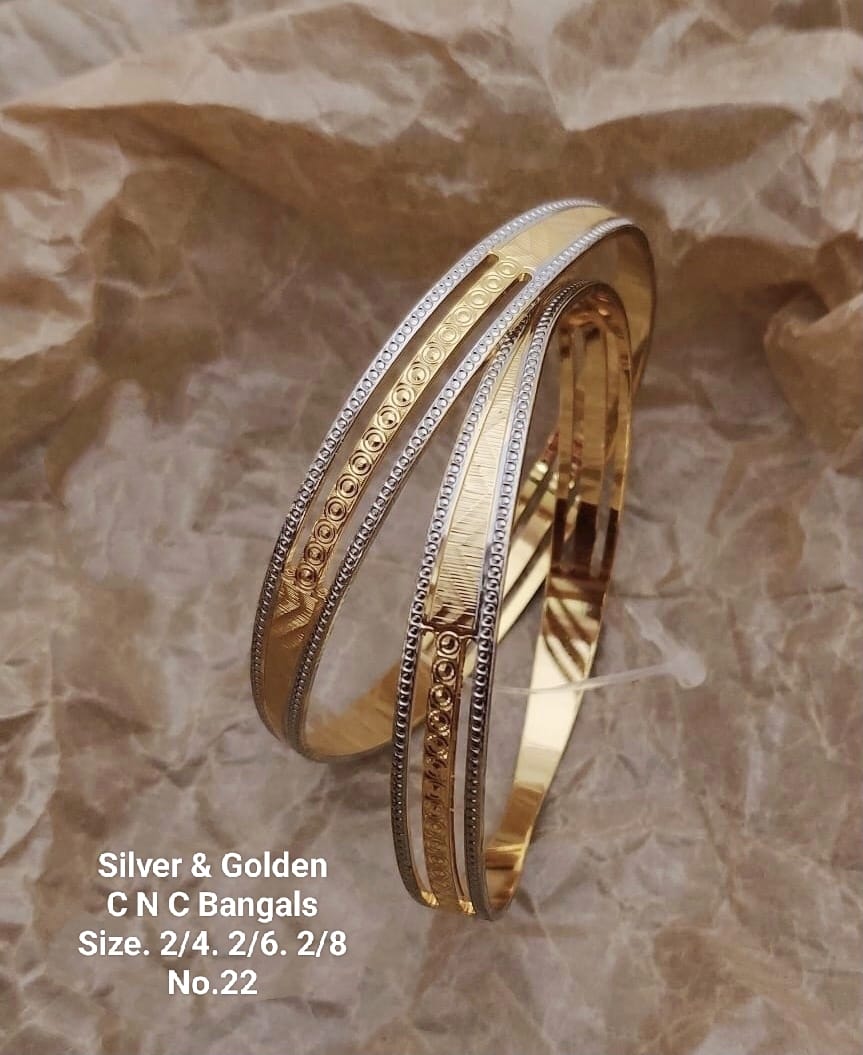 Silver And Golden Fancy Designer Bangles Catalog
